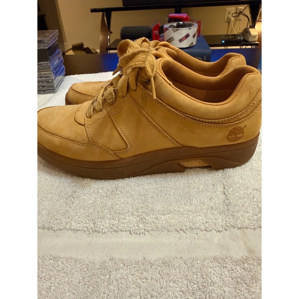 Timberland Mens 50561 Wheat Nubuck Leather Low Top Sneakers Size 8.5 M